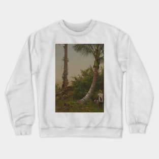 Trees in Jamaica, West Indies by Frederic Edwin Church Crewneck Sweatshirt